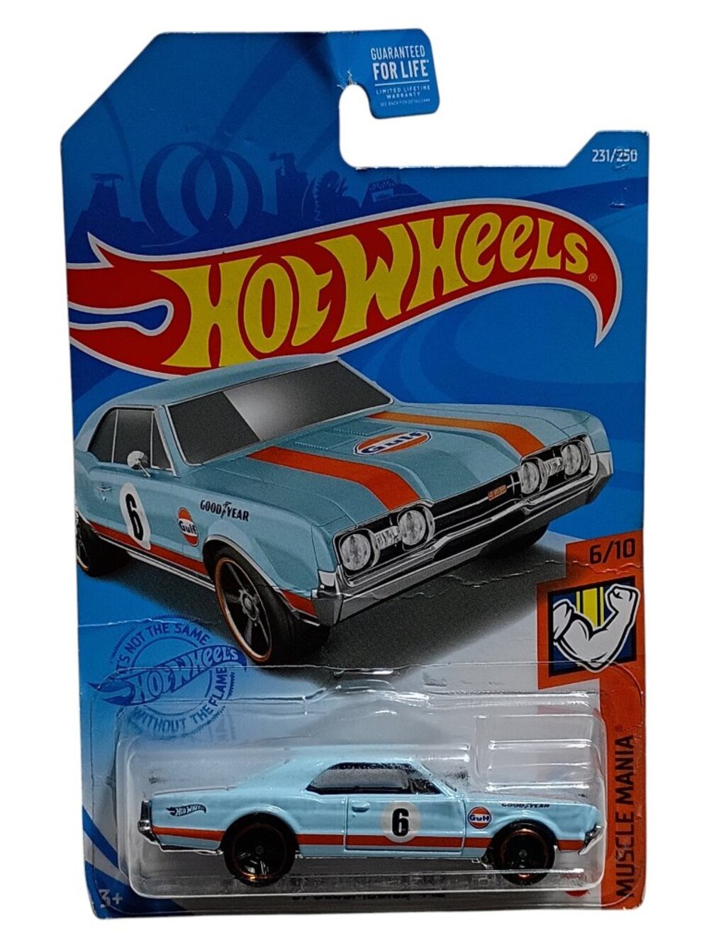 Hot Wheels 67 Oldsmobile 442 Die-Cast Car 231/250 Muscle Mania Blue